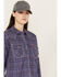 Ariat Women's Tillie FR Long Sleeve Plaid Print Snap Work Shirt, Blue, hi-res