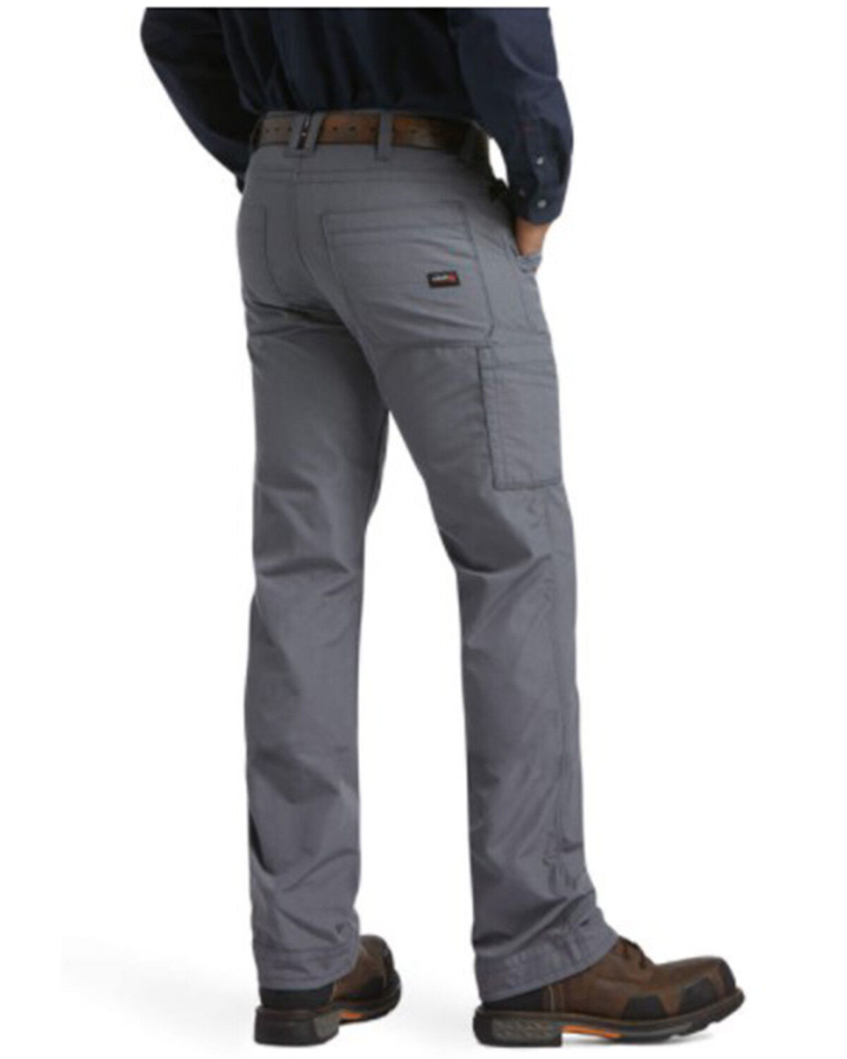 Image #2 - Ariat Men's FR M5 Duralight Ripstop Stackable Straight Work Pants, Grey, hi-res