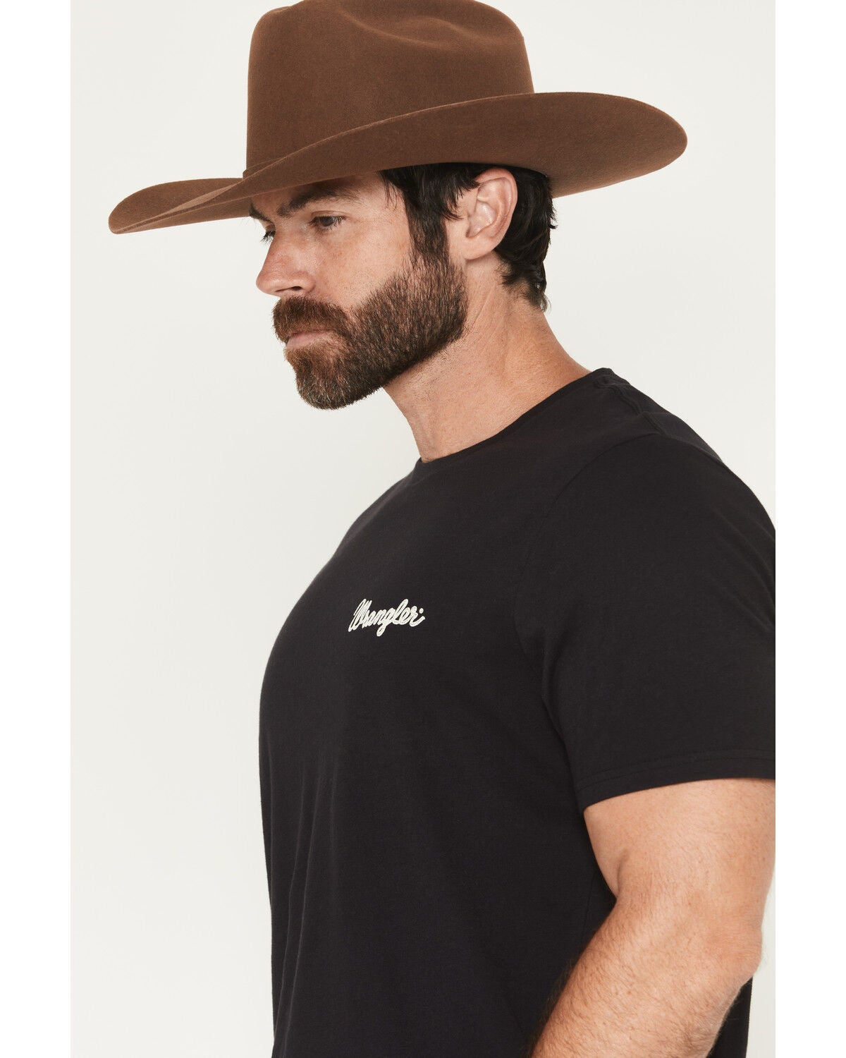 Image #3 - Wrangler Men's Steerhead Short Sleeve Graphic T-Shirt, Black, hi-res