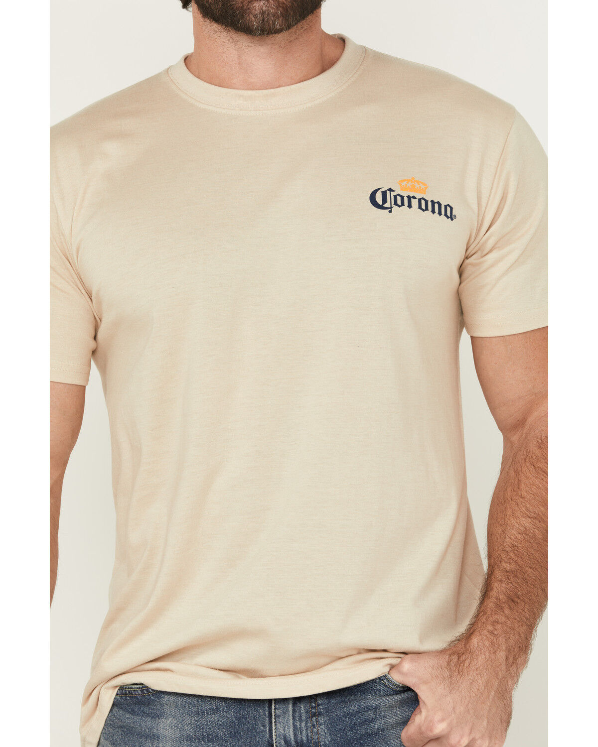 Image #4 - Changes Men's Corona La Vida Mas Fina Short Sleeve Graphic T-Shirt, Natural, hi-res