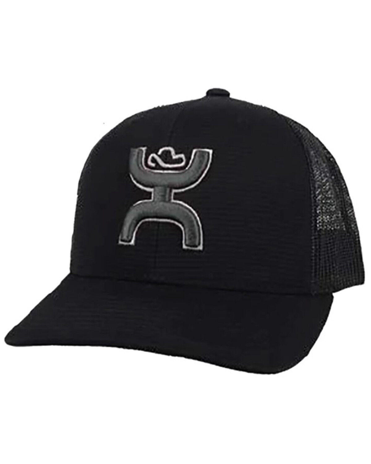 Image #1 - Hooey Men's Sterling Logo Embroidered Trucker Cap, Black, hi-res