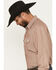 Image #2 - Blue Ranchwear Men's Desert Rose Striped Long Sleeve Snap Western Shirt, Rose, hi-res