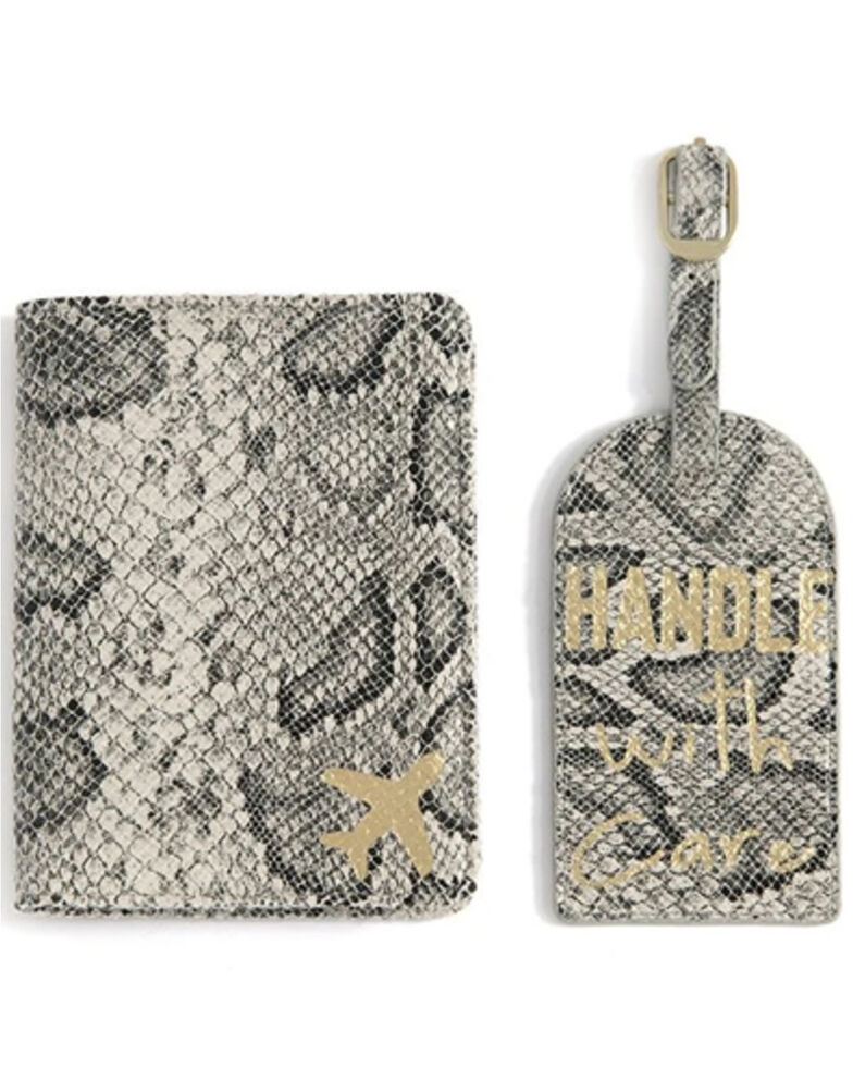 Shiraleah Snakeskin Passport Jacket & Luggage Tag Two-in-One Set, Multi, hi-res