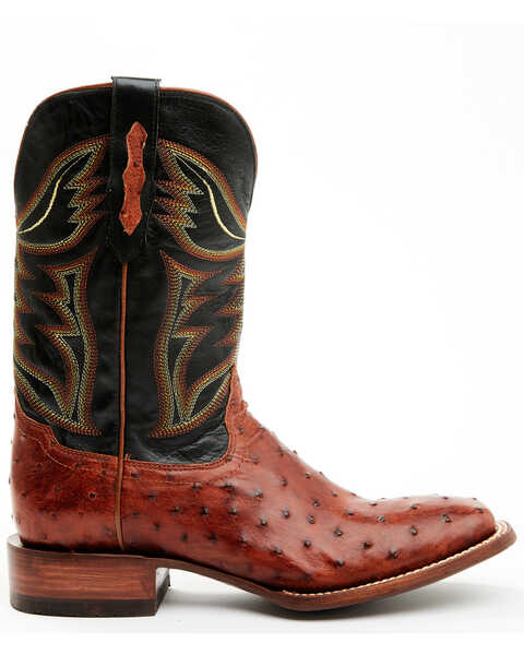 Image #2 - Cody James Men's Exotic Full-Quill Ostrich Western Boots - Broad Square Toe, Cognac, hi-res