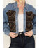 Cleo + Wolf Women's Medium Wash Denim and Blanket Jacket, Medium Wash, hi-res