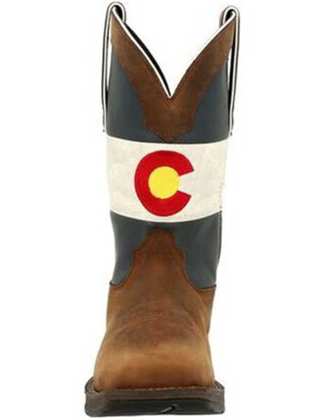 Durango Men's Colorado Flag Western Boots - Square Toe, Brown, hi-res