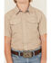 Image #3 - Cody James Boys' Grill and Greet Medallion Print Short Sleeve Snap Western Shirt, Tan, hi-res