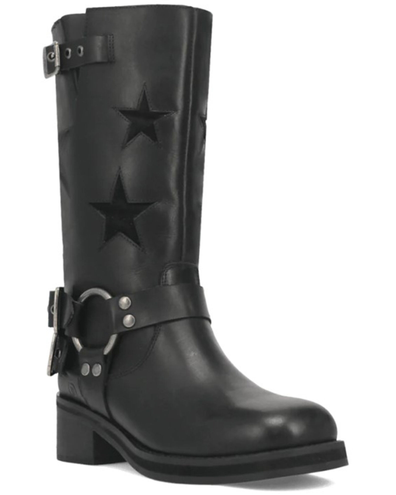 Dingo Women s Blacklist Star Inlay Harness Boots Round Toe Sheplers