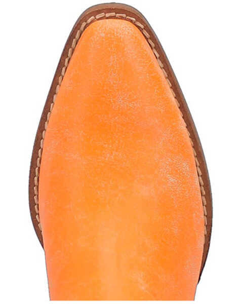 Image #6 - Dingo Women's Fine N' Dandy Leather Booties - Snip Toe , Orange, hi-res