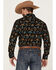 Rock & Roll Denim Men's Vintage 46 All-Over Desert Bull Print Snap Western Shirt , Black, hi-res