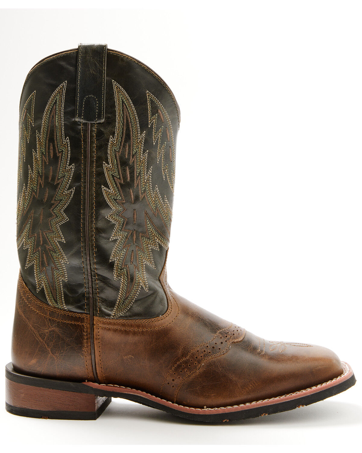 Image #2 - Laredo Men's Hyde Performance Western Boots - Broad Square Toe, Brown, hi-res