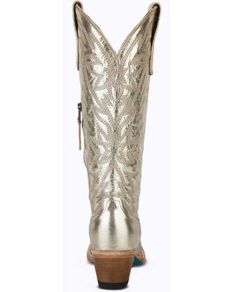 Image #5 - Lane Women's Smokeshow Metallic Tall Western Boots - Snip Toe, Gold, hi-res