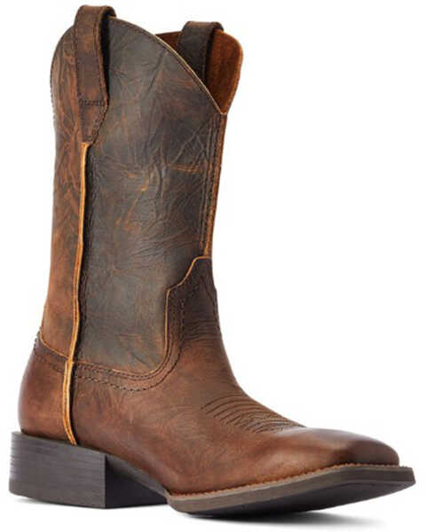 Ariat Men's Sport Rambler Bartop Western Boots - Broad Square Toe, Brown, hi-res