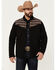 Image #1 - RANK 45® Men's Geo Print Yoke Softshell Jacket, Black, hi-res