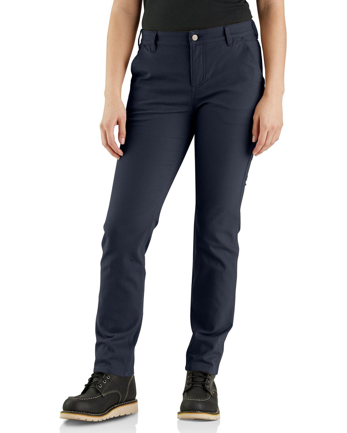 Image #4 - Carhartt Women's Rugged Flex® Relaxed Fit Canvas Work Pants, Navy, hi-res