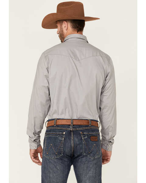 Tin Haul Men's Solid Poplin Gray Long Sleeve Western Shirt , Grey, hi-res