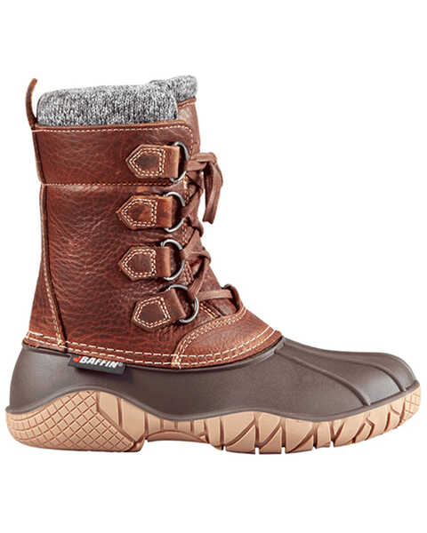 Image #2 - Baffin Women's Yellowknife Cuff Insulated Boots - Round Toe , Brown, hi-res