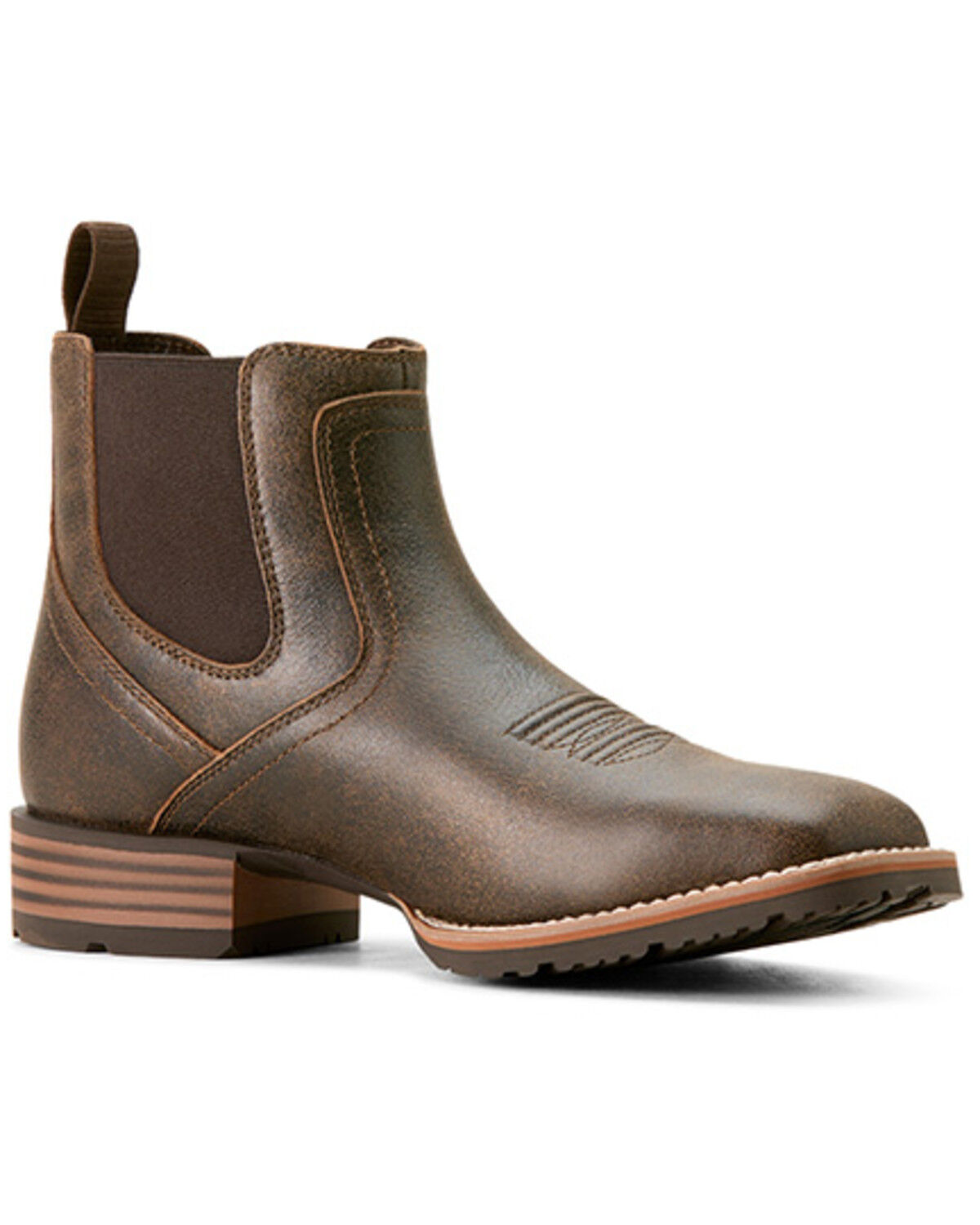 Image #1 - Ariat Men's Hybrid Low Boy Chelsea Boots - Broad Square Toe, Brown, hi-res