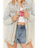 Image #3 - Azalea Wang Women's Light Wash Studded Button-Down Denim Jacket, Light Wash, hi-res