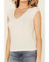 Shyanne Women's Short Sleeve Textured Top , Off White, hi-res