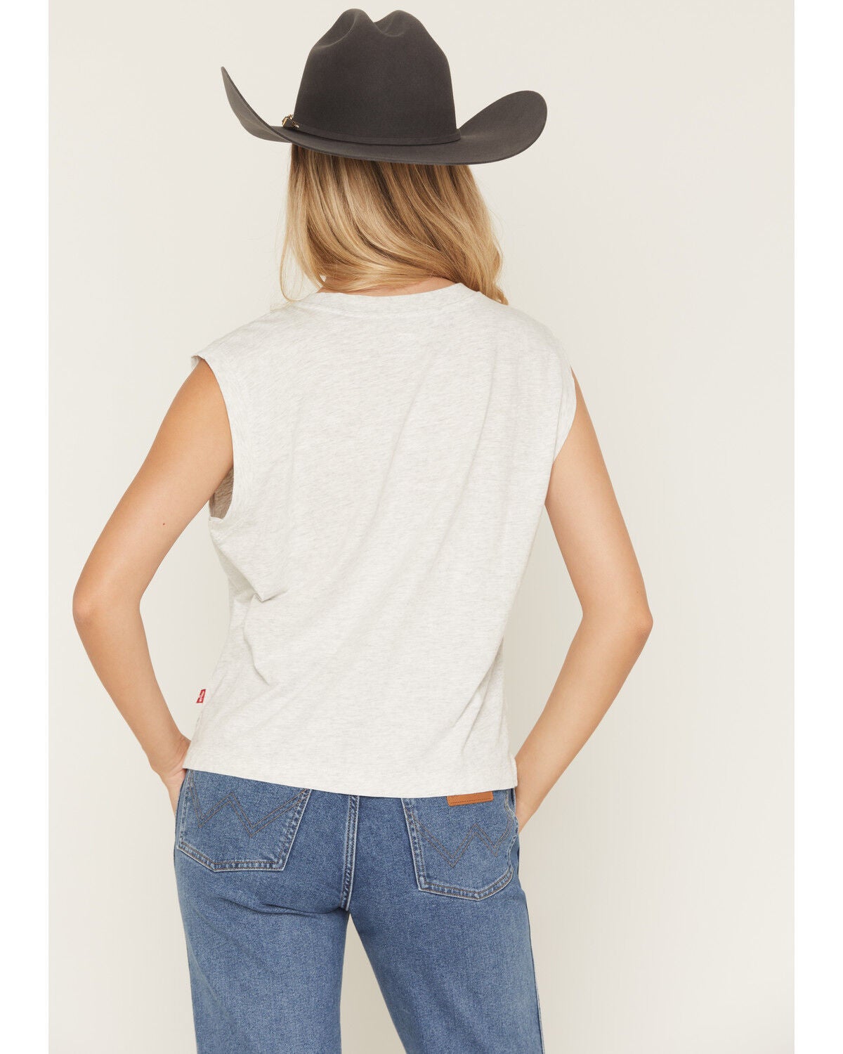Image #4 - Levi's Women's Boots Graphic Muscle Tee, White, hi-res