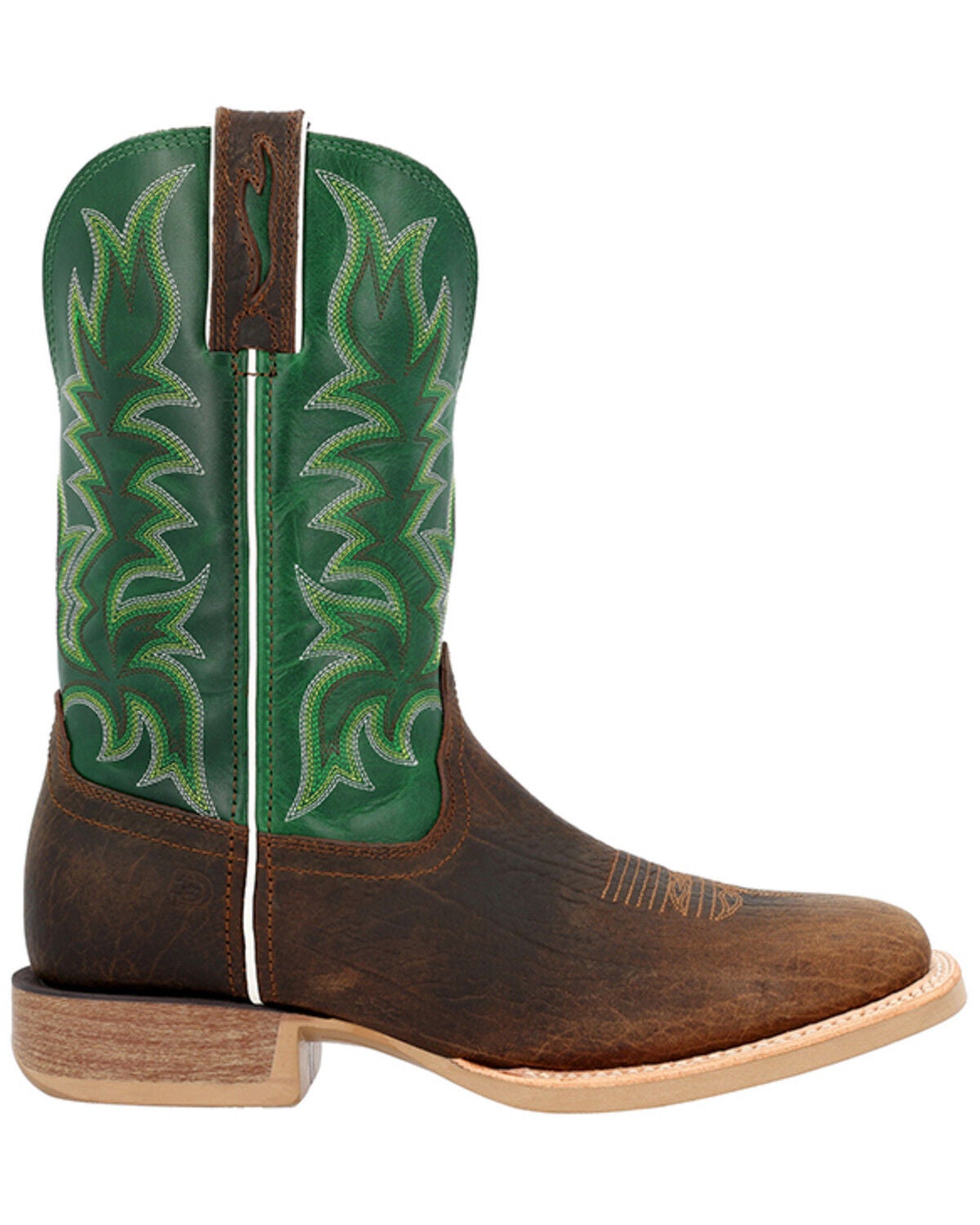 Image #2 - Durango Men's Rebel Pro&trade; Bridle Western Boot - Square Toe, Green, hi-res