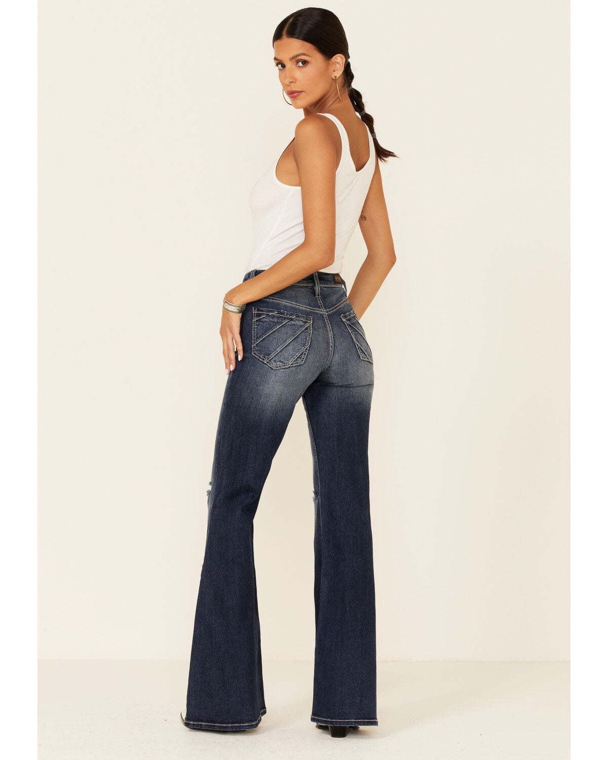 Shyanne Women's Dark High Rise Flare 