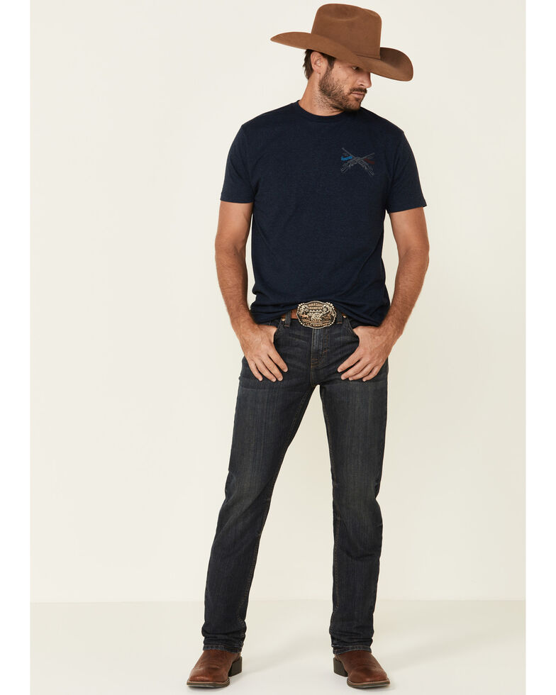 Cody James Men's Barn Sour Dark Wash Stretch Slim Straight Jeans , Blue, hi-res