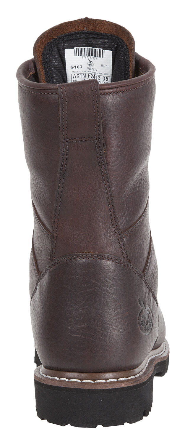 georgia low heel logger boots