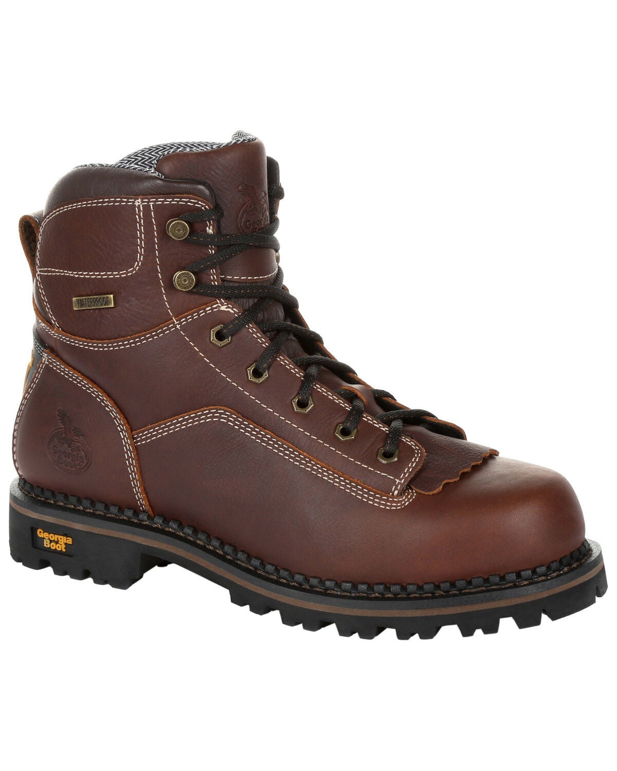 Georgia Boot Men's Amp LT Waterproof Logger Boots - Soft Toe, Brown, hi-res