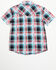 Image #3 - Cody James Toddler Boys' Steerhead Plaid Print Short Sleeve Snap Western Shirt , Navy, hi-res