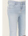 Image #2 - Shyanne Girls' Destructed Knee Flare Jeans, Light Wash, hi-res