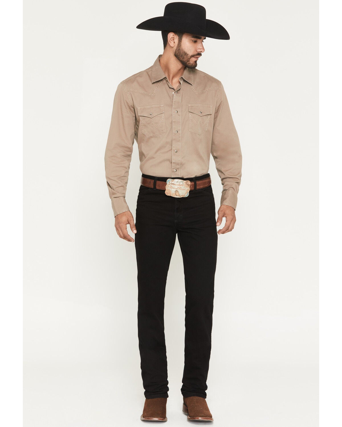 Image #1 - Wrangler Men's 933 Silver Edition Slim Fit Jeans, Black Denim, hi-res
