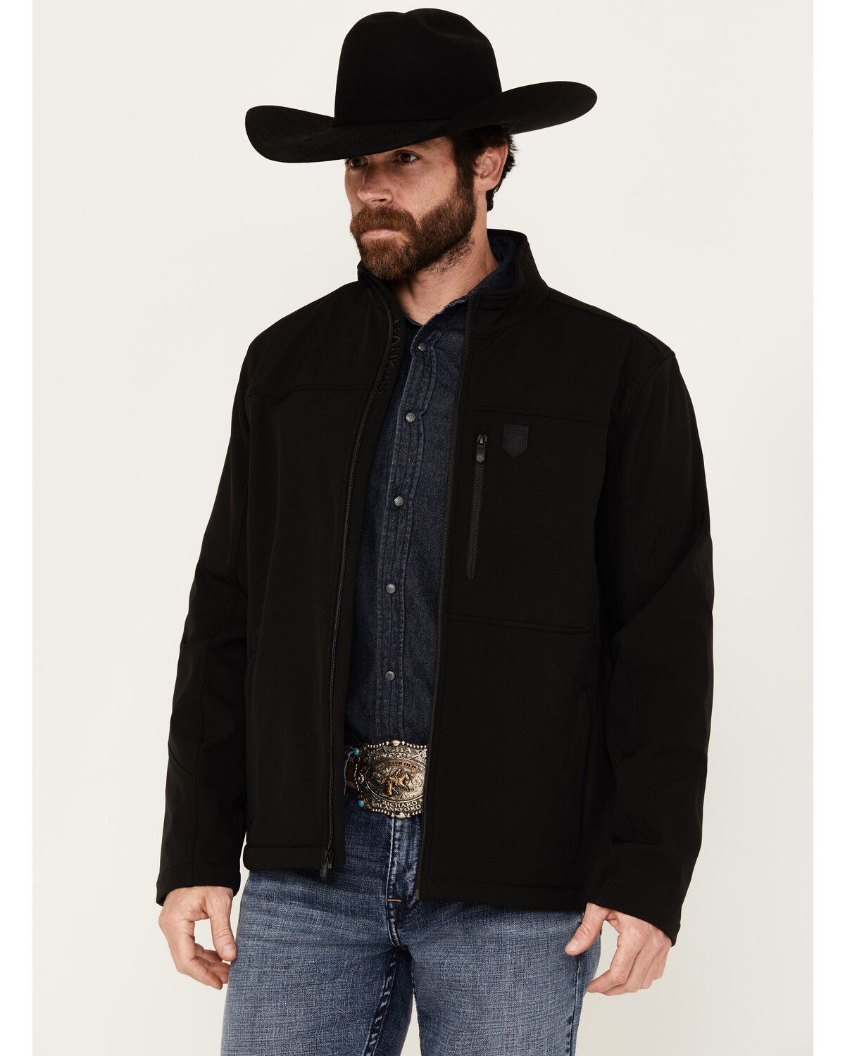 RANK 45&reg; Men's Richwood Softshell Jacket - Big, Black, hi-res
