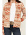 Image #3 - Cinch Women's Southwestern Print Fleece Long Sleeve Jacket, Stone, hi-res
