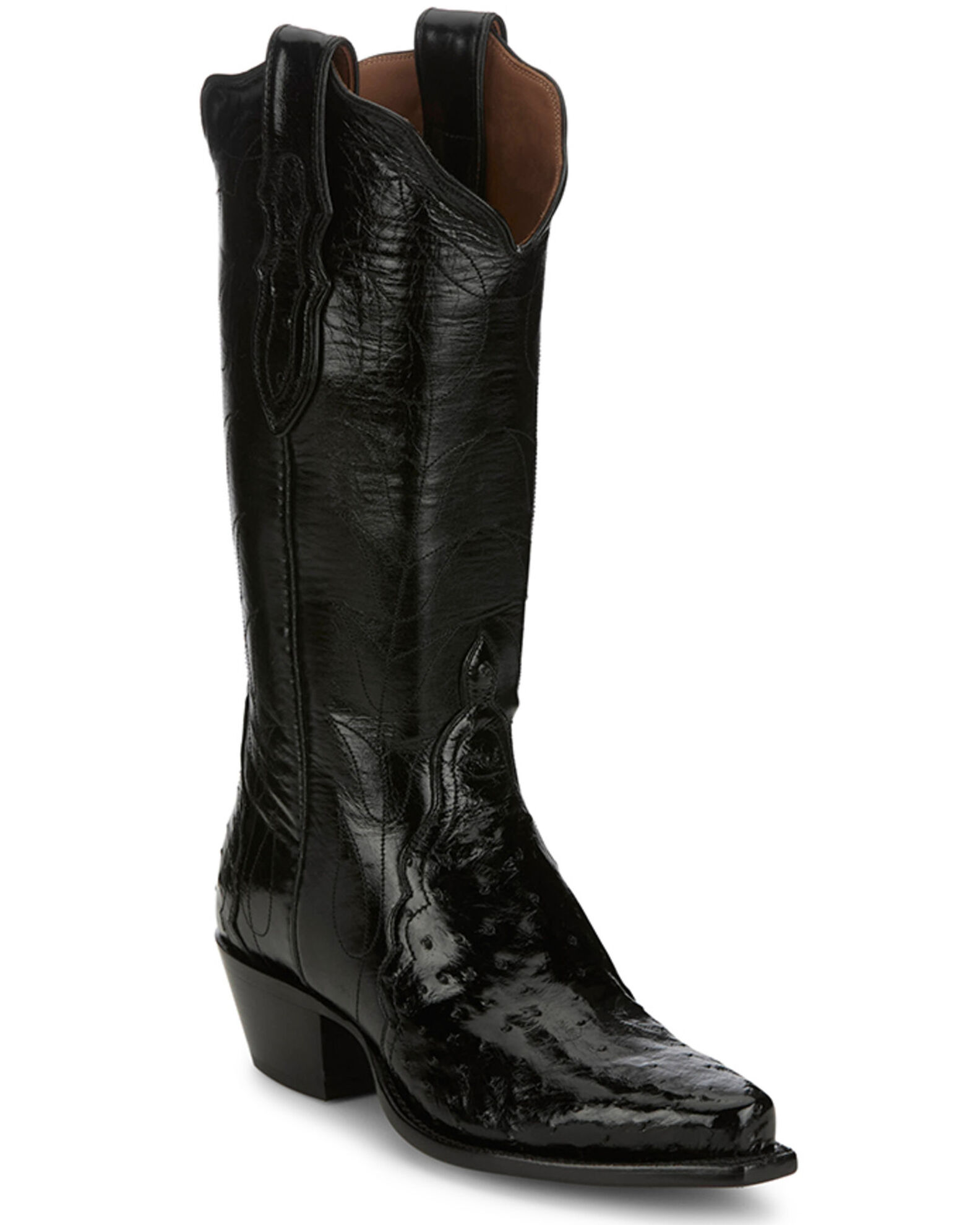 Tony Lama Women s Exotic Full Quill Ostrich Western Boots Snip Toe Sheplers