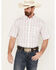 Image #1 - George Strait by Wrangler Men's Plaid Print Short Sleeve Button Down Western Shirt, White, hi-res