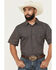 Image #1 - Gibson Trading Co Men's Aviara Geo Print Short Sleeve Button-Down Stretch Western Shirt, Navy, hi-res