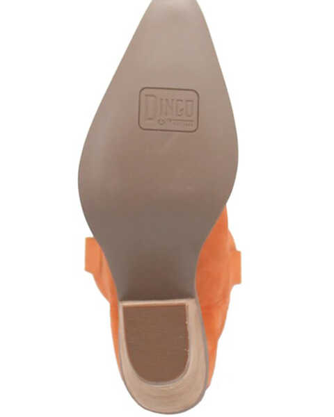 Image #7 - Dingo Women's Thunder Road Western Performance Boots - Pointed Toe, Orange, hi-res