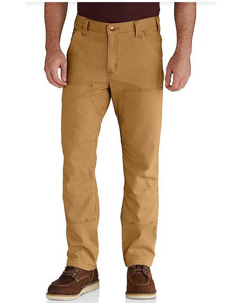 Carhartt Men's Rugged Flex Rigby Double-Front Pants - Straight Leg, Brown, hi-res
