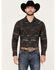 Rock & Roll Denim Women's Southwestern Print Long Sleeve Snap Western Shirt , Brown, hi-res