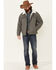 Image #2 - Cinch Men's Grey CC Wool Snap-Front Trucker Jacket , , hi-res