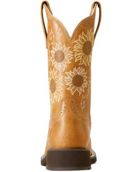 Image #3 - Ariat Women's Blossom Western Boots - Broad Square Toe , Brown, hi-res