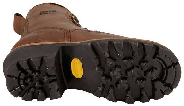 Image #5 - Chippewa Men's Lace-Up Waterproof 8" Logger Boots - Steel Toe, Bay Apache, hi-res