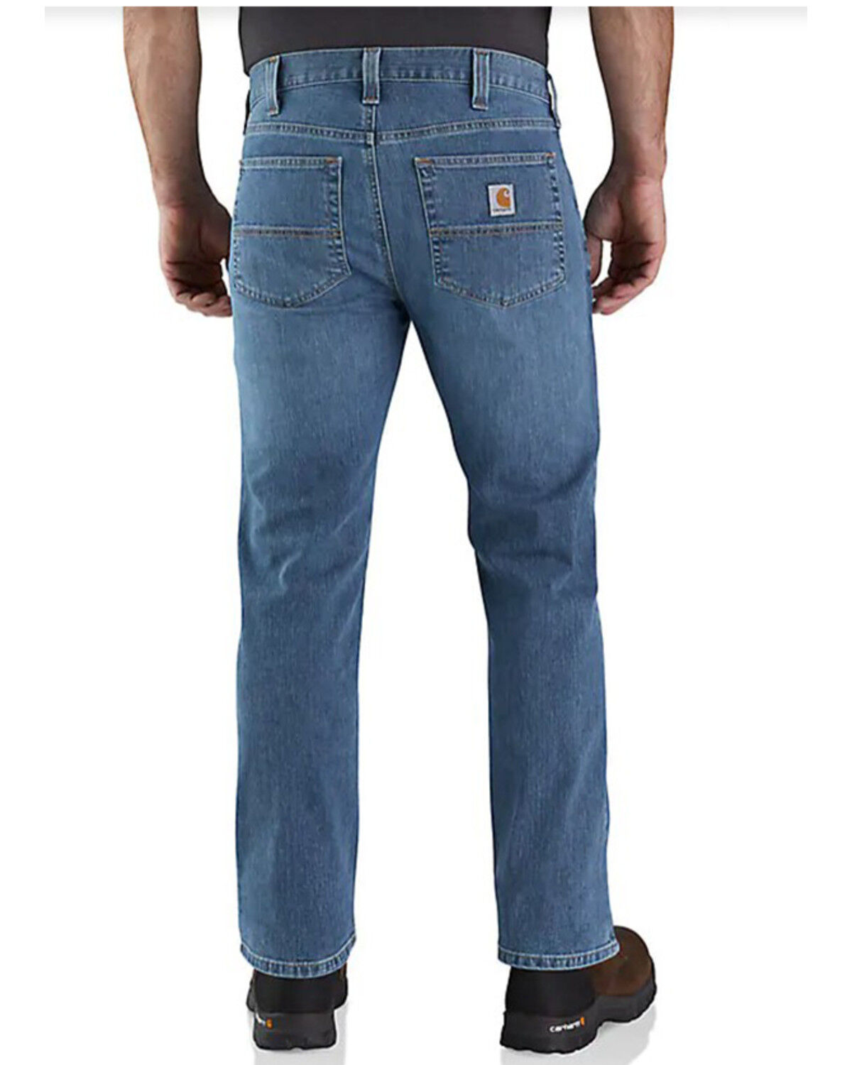 Image #2 - Carhartt Men's Houghton Medium Wash Rugged Flex® Relaxed Straight Work Jeans, Blue, hi-res