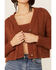 Image #2 - Callahan Women's Lu Cardigan & Tank Set, Brown, hi-res