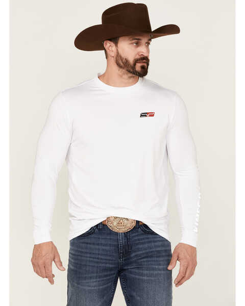Image #1 - Kimes Ranch Men's K1 Long Sleeve Tech T-Shirt, White, hi-res
