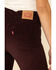 Levi's Women's Dark Burgundy Moleskin High Rise Wedgie Skinny Jeans , Burgundy, hi-res