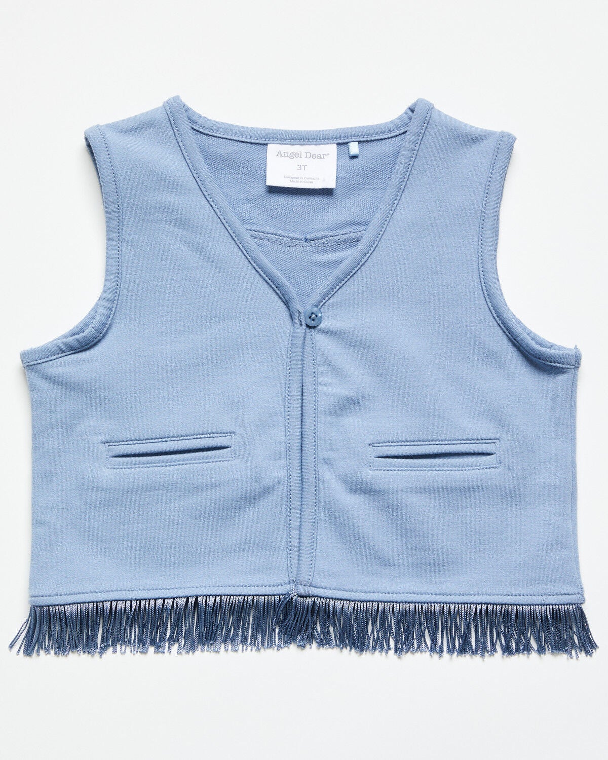 Angel Dear Toddler Boys' Fringe Vest, Blue, hi-res