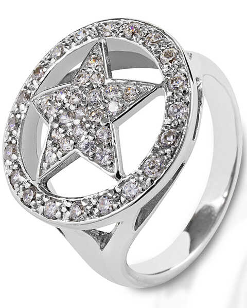  Kelly Herd Women's Large Star Ring , Silver, hi-res